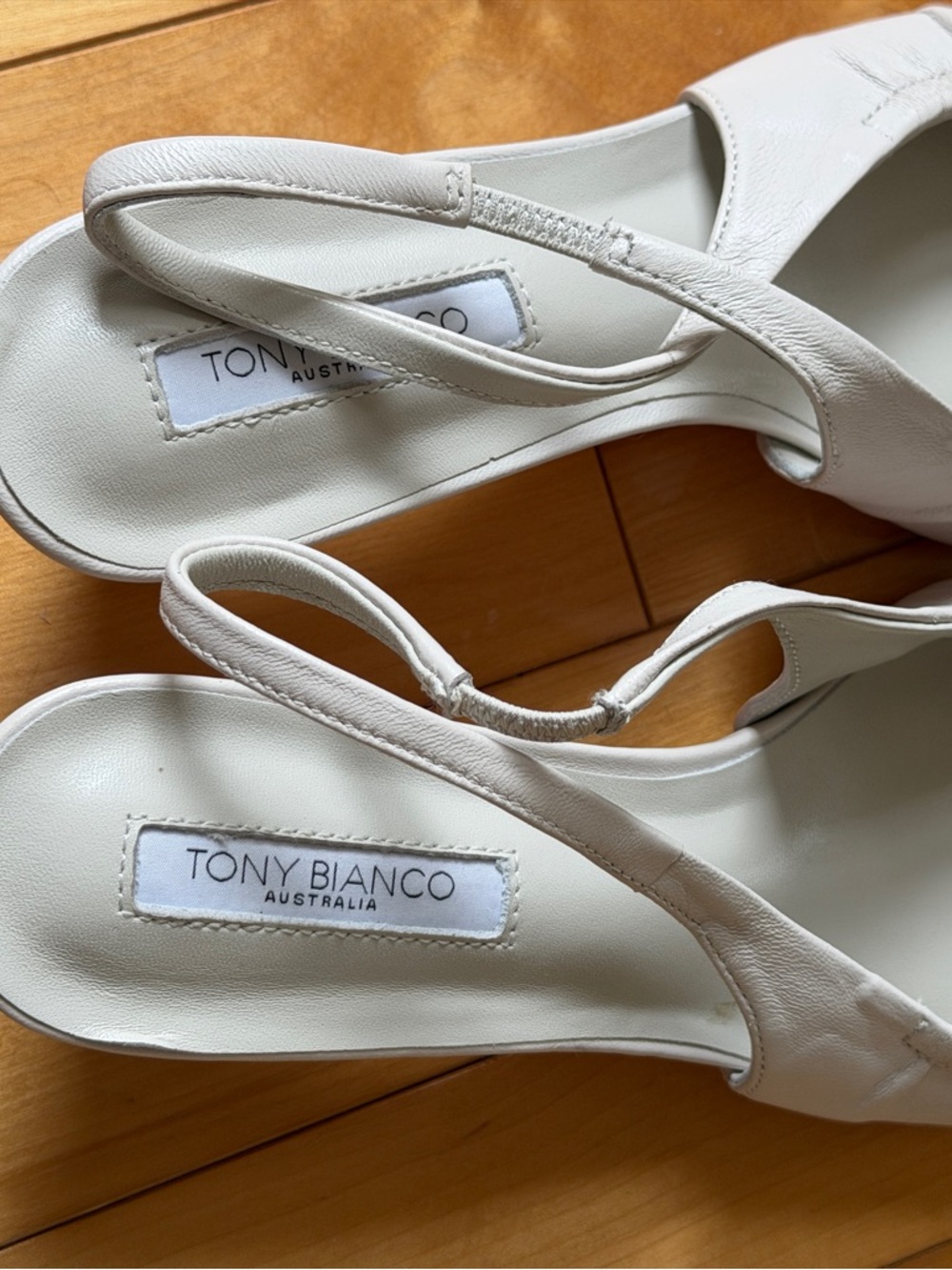 Tony Bianco Davis Kitten Heel Slingback in Dove Nappa (White/Cream) - Picture 6 of 14